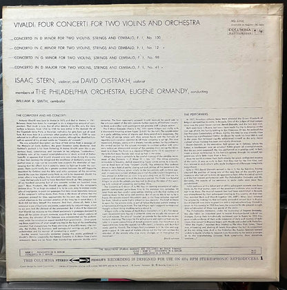 Isaac Stern - Four Vivaldi Concerti For Two Violins And Orchestra (VINYL) | Near Mint (NM) Excellent+ (EX+)