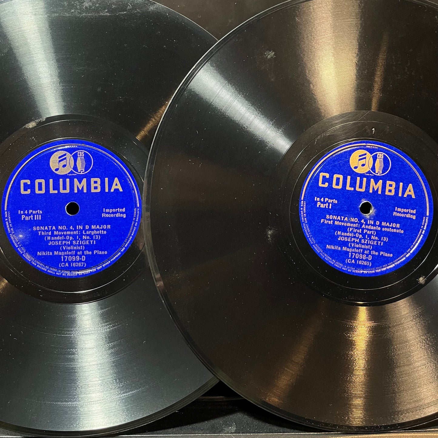 Joseph Szigeti - Sonana No. 4 (78RPM 2x10") COLUMBIA 17098 | Near Mint (NM or M-) Generic