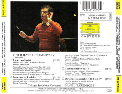 Pyotr Ilyich Tchaikovsky - »1812« Overture • Capriccio Italien • Romeo & Juliet • Francesca Da Rimini (CD) | Near Mint (NM or M-)