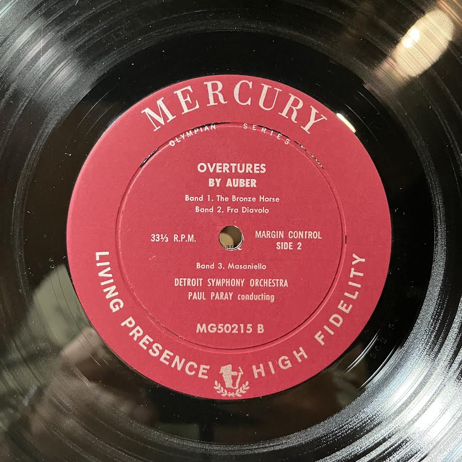 Paul Paray - Overtures By Offenbach & Auber (VINYL) | Near Mint (NM or M-) Excellent (EX)