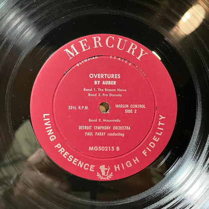 Paul Paray - Overtures By Offenbach & Auber (VINYL) | Near Mint (NM or M-) Excellent (EX)