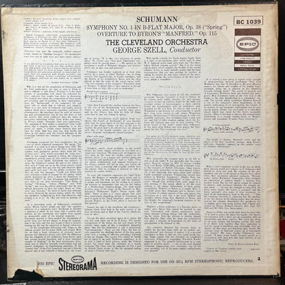 Robert Schumann - Symphony No. 1 In B-Flat Major, Op. 38 ("Spring") (VINYL) | Near Mint (NM or M-) Excellent (EX)