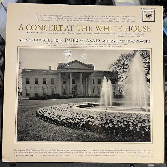 Pablo Casals - A Concert At The White House (VINYL) | Near Mint (NM or M-) Near Mint- (NM-)