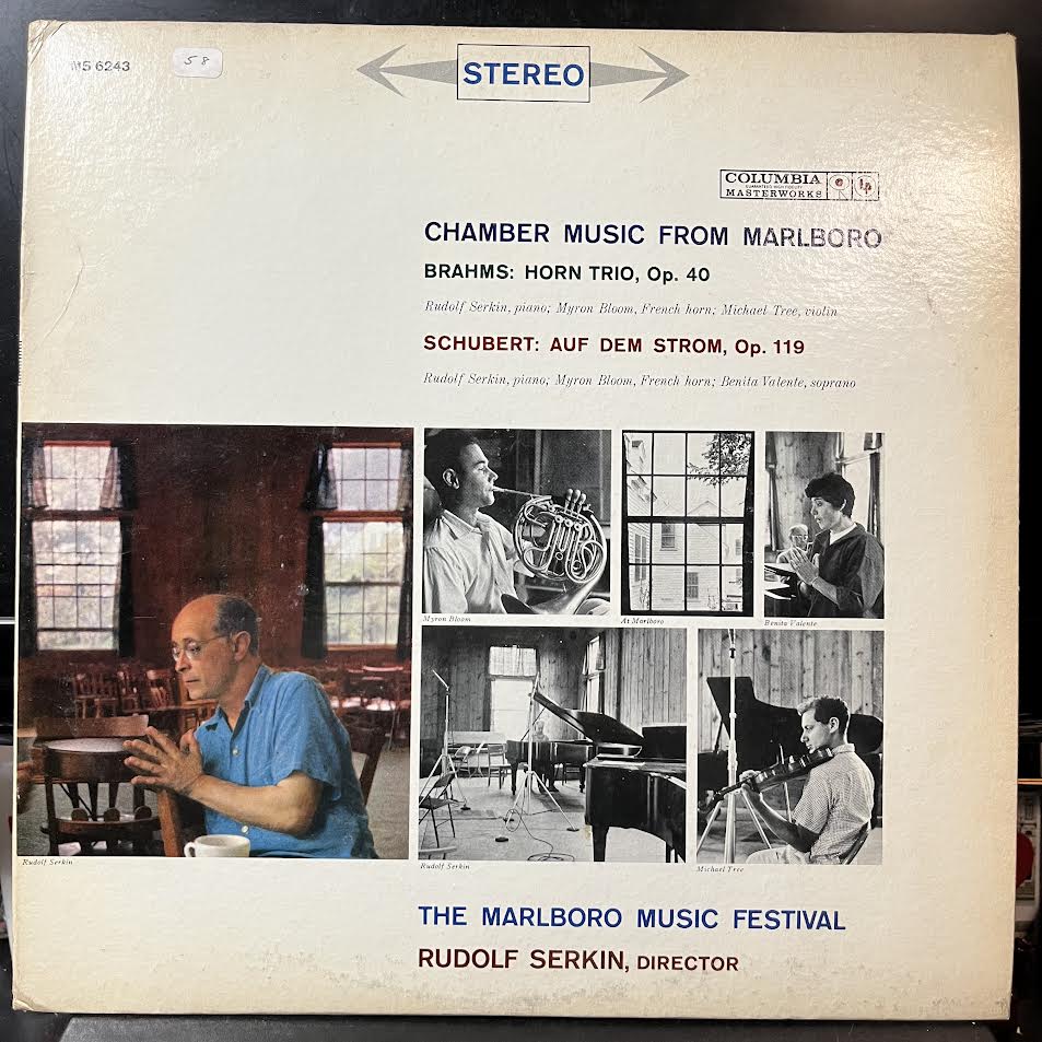 Johannes Brahms - Chamber Music From Marlboro: Horn Trio, Op. 40 / Auf Dem Strom, Op. 119 (VINYL) | Near Mint (NM or M-) Excellent+ (EX+)