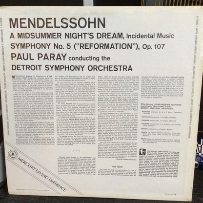 A Midsummer Night's Dream, Incidental Music; Symphony No. 5 "Reformation" (VINYL) | Near Mint (NM or M-)