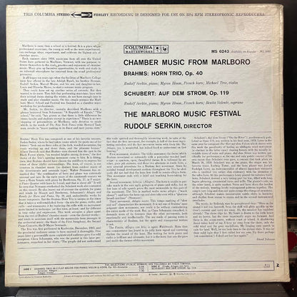 Johannes Brahms - Chamber Music From Marlboro: Horn Trio, Op. 40 / Auf Dem Strom, Op. 119 (VINYL) | Near Mint (NM or M-) Excellent+ (EX+)