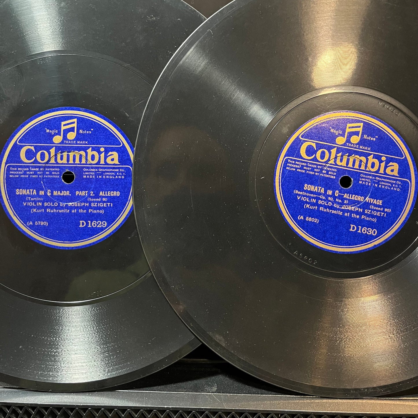 Joseph Szigeti - SONATA IN G (78RPM 2x10") COLUMBIA D1630 | Near Mint (NM or M-) Generic