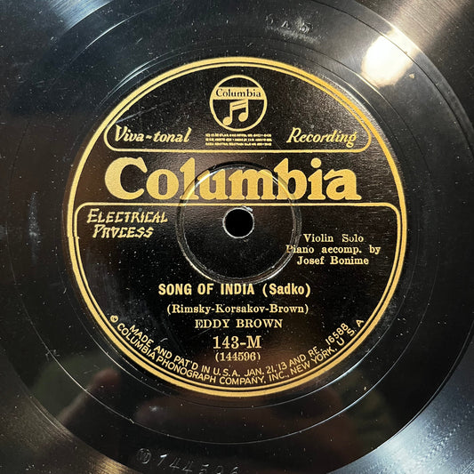 Eddy Brown (2) - Coq D'Or: Hymn To The Sun / Song Of India (Sadko)(78RPM 10") | Near Mint (NM or M-) Generic