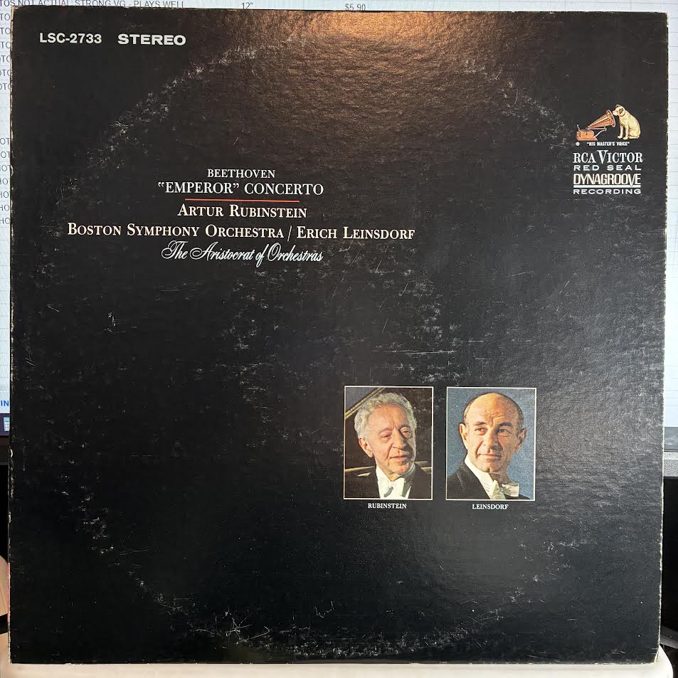 Ludwig van Beethoven - "Emperor" Concerto (VINYL) | Near Mint (NM or M-) Excellent+ (EX+)