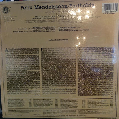 Felix Mendelssohn-Bartholdy - Mendelssohn Octet In E-flat Major, Op. 20 / Trio No. 1 In D Minor (VINYL) | Near Mint (NM) Near Mint (NM)