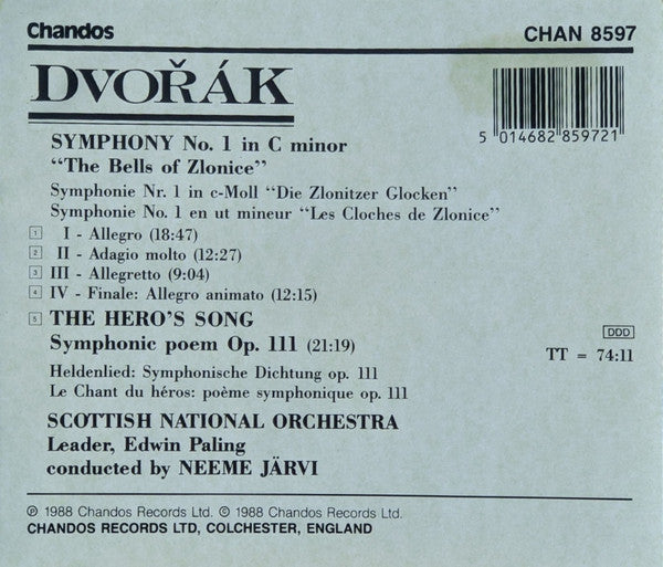 Symphony No. 1 ' The Bells Of Zlonice' - The Hero's Song Symphonic Poem Op. 111 (CD) | Near Mint (NM) Near Mint (NM)