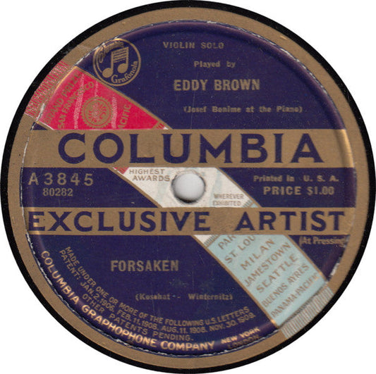 Eddy Brown (2) - Adoration / Forsaken (78RPM 10") | Very Good Plus (VG+) Generic