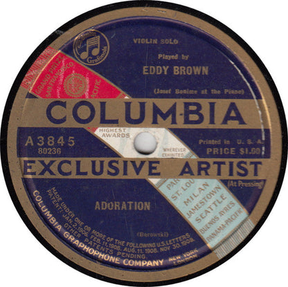 Eddy Brown (2) - Adoration / Forsaken (78RPM 10") | Very Good Plus (VG+) Generic
