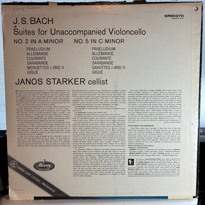Johann Sebastian Bach - Suites For Solo Cello No.2 In D Minor No.5 In C Minor (VINYL) | Very Good (VG) Very Good (VG)