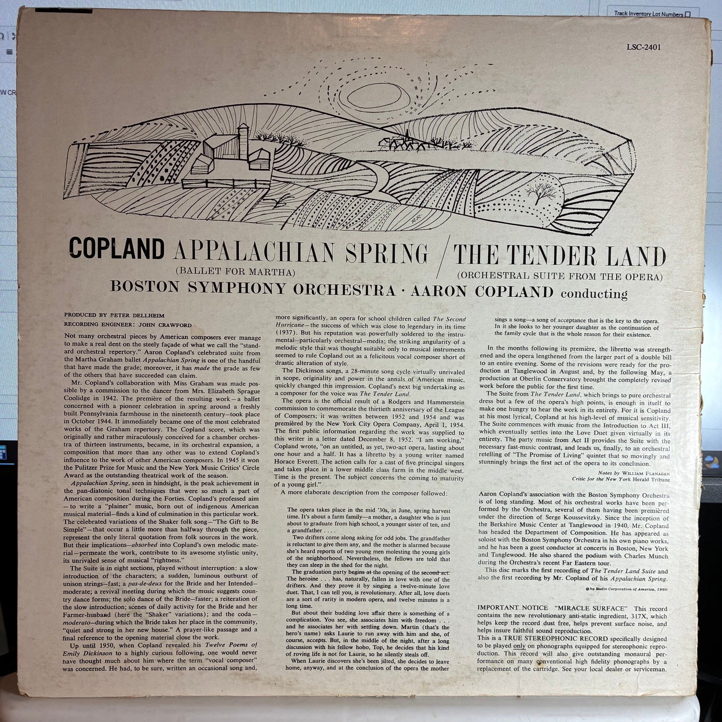 Aaron Copland - Appalachian Spring / The Tender Land - Suite (VINYL) | Very Good (VG) Very Good (VG)