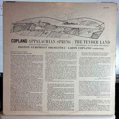 Aaron Copland - Appalachian Spring / The Tender Land - Suite (VINYL) | Very Good (VG) Very Good (VG)