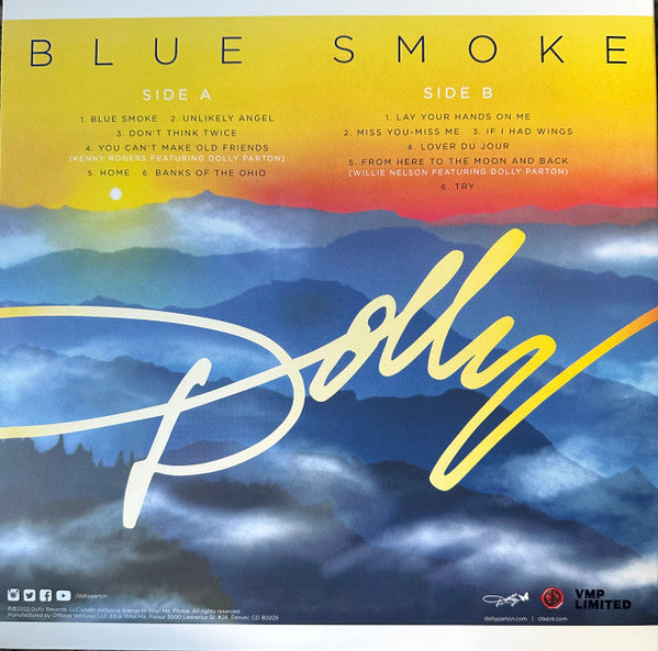 Dolly Parton Blue Smoke LP Near Mint (NM or M-) Near Mint (NM or M-)