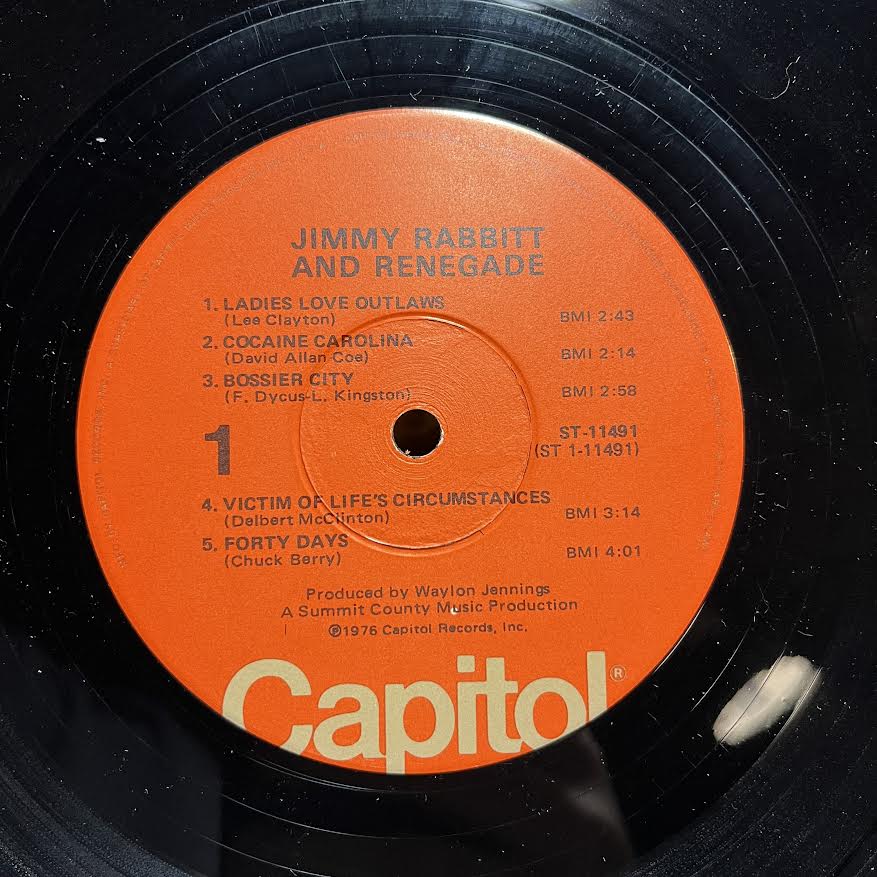 Jimmy Rabbitt And Renegade - Jimmy Rabbitt And Renegade (VINYL) | Excellent+ (EX+) Very Good Plus (VG+)