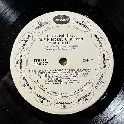 Tom T. Hall - 100 Children (PROMO VINYL) | Excellent+ (EX+) Very Good Plus (VG+)