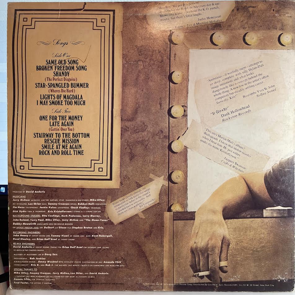 Kris Kristofferson - Spooky Lady's Sideshow (VINYL) | Excellent+ (EX+) Excellent+ (EX+)
