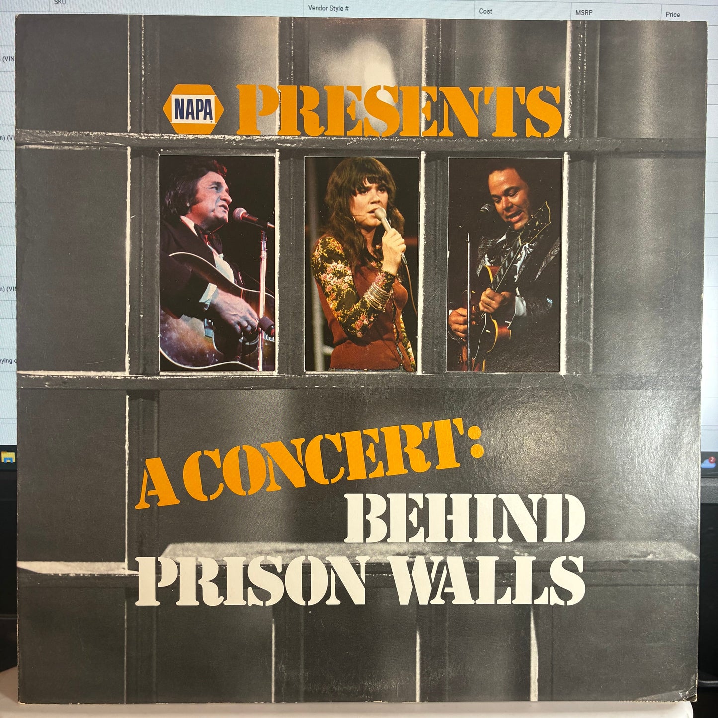 Johnny Cash - Napa Presents A Concert: Behind Prison Walls (VINYL) | Excellent (EX) Excellent (EX)