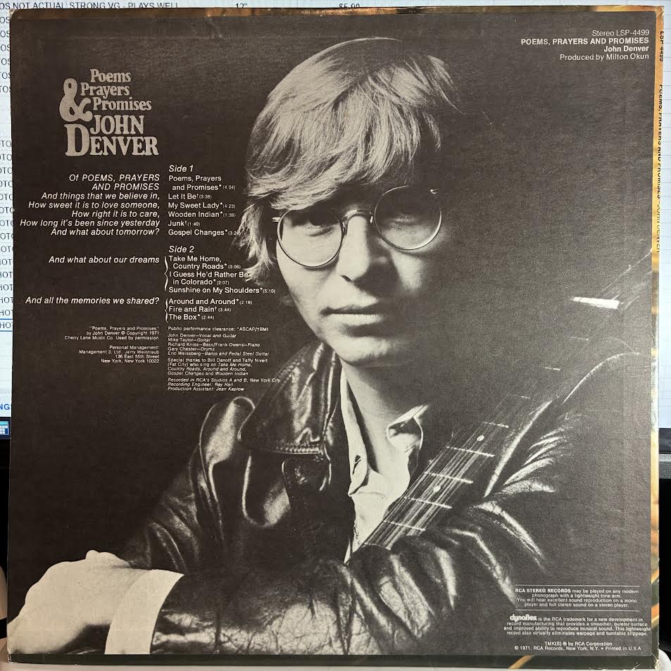 John Denver - Poems, Prayers & Promises (VINYL) | Near Mint (NM or M-) Excellent (EX)