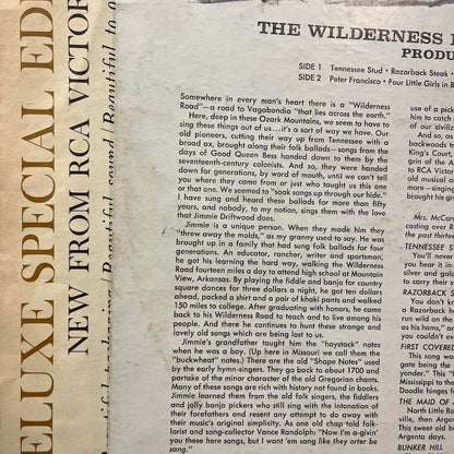 Jimmy Driftwood - The Wilderness Road (VINYL) | Very Good Plus (VG+) Very Good Plus (VG+)