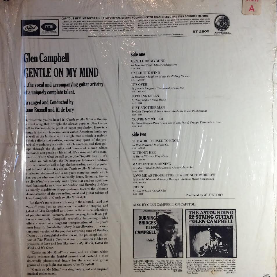 Glen Campbell - Gentle On My Mind (VINYL) | Near Mint (NM)