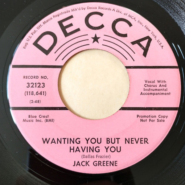 Wanting You But Never Having You / All The Time (7") | Very Good Plus (VG+) Generic
