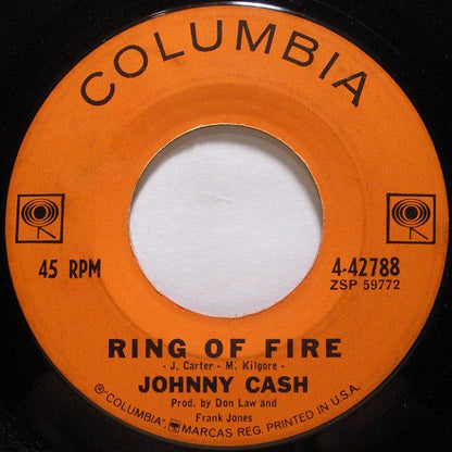 Johnny Cash - Ring Of Fire (7" VINYL) | Very Good (VG) Generic