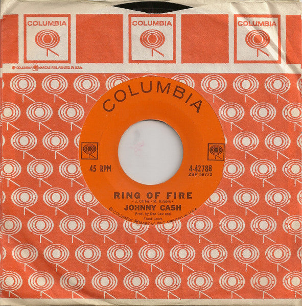 Johnny Cash - Ring Of Fire (7" VINYL) | Very Good (VG) Generic
