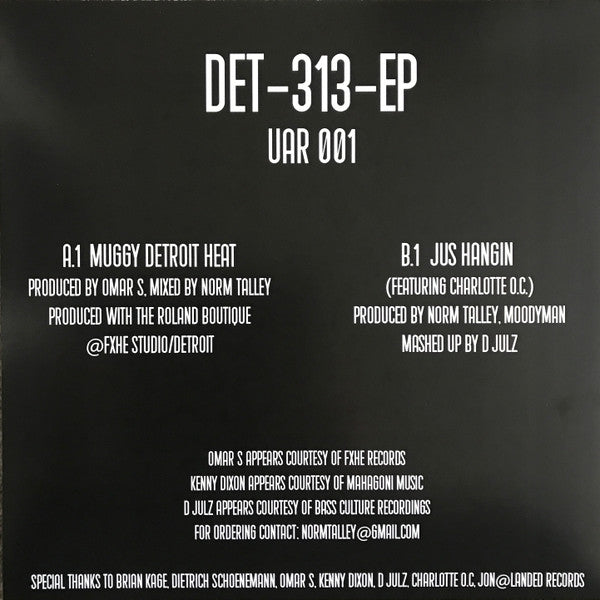 Norm Talley - Det-313-EP (12" VINYL) | Mint (M) Mint (M)