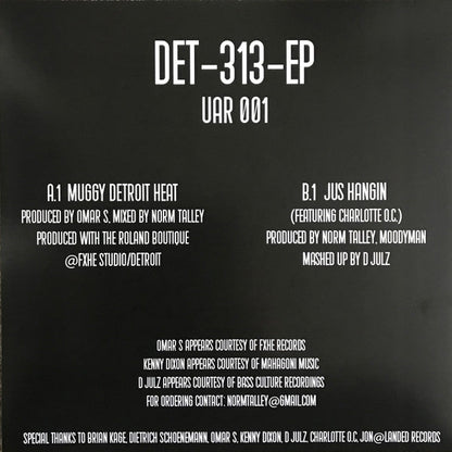 Norm Talley - Det-313-EP (12" VINYL) | Mint (M) Mint (M)