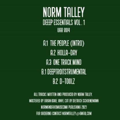 Norm Talley - Deep Essentials Vol. 1 (12" VINYL) | Mint (M) Mint (M)