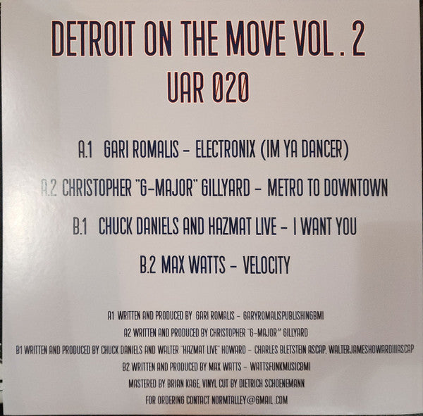 Various - Detroit On The Move Vol. 2 (12") | Mint (M) Mint (M)