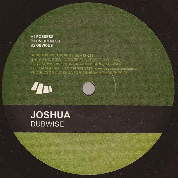 Joshua - Dubwise (12") | Excellent+ (EX+) Excellent+ (EX+)