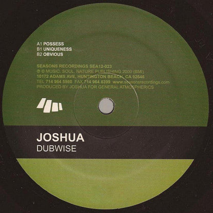 Joshua - Dubwise (12") | Excellent+ (EX+) Excellent+ (EX+)