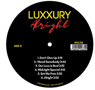 Luxxury - Alright (RED VINYL) | Mint (M) Mint (M)