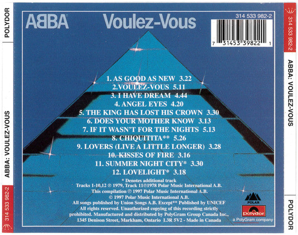 ABBA - Voulez-Vous (CD CANADA) | Near Mint (NM) Excellent+ (EX+)
