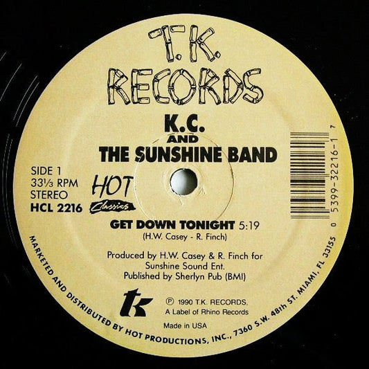 KC & The Sunshine Band - Get Down Tonight / That's The Way (I Like It) (12" VINYL) | Very Good Plus (VG+) Generic