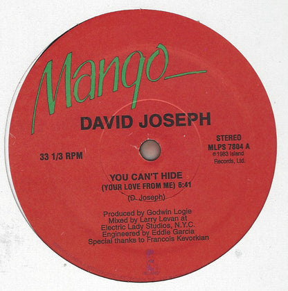 You Can't Hide (Your Love From Me) | Mint (M) Generic