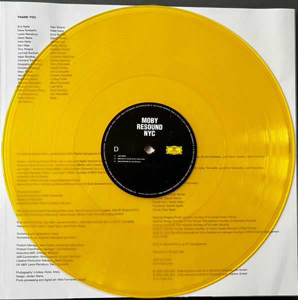 Moby - Resound NYC (CLEAR "SUN" YELLOW VINYL) | Mint (M) Mint (M)