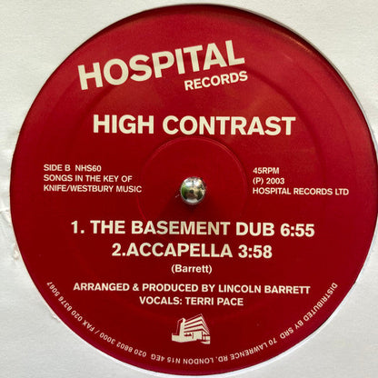 High Contrast - Basement Track (12" VINYL) | Excellent+ (EX+) Generic