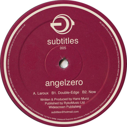 Angelzero - Laroux / Double-Edge / Now (12" VINYL) | Excellent+ (EX+) Generic