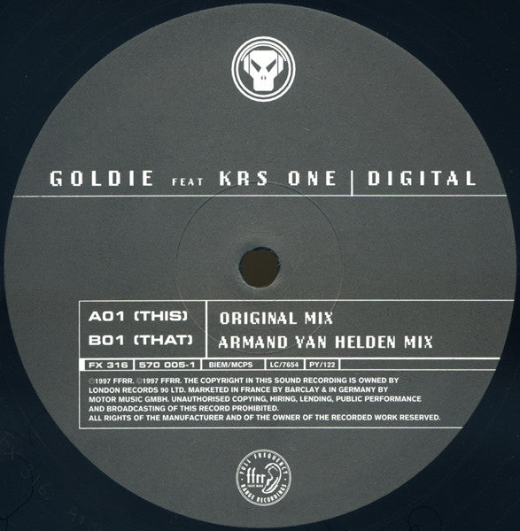 Goldie - Digital (12" VINYL) | Excellent (EX) Excellent (EX)