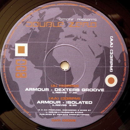 Armour - Dexters Groove / Isolated (10" VINYL) | Excellent (EX) Near Mint (NM)