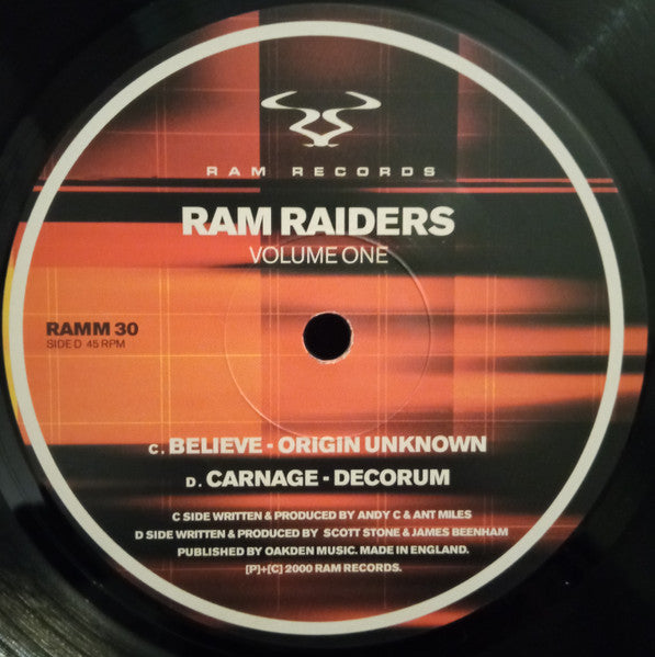 Various - Ram Raiders (Volume One) *RECORD 2 ONLY* (12" VINYL) | Excellent (EX) Excellent (EX)