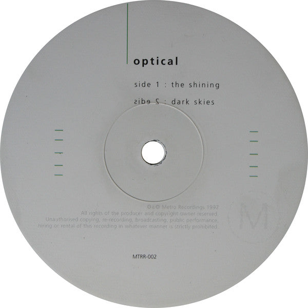 Optical - The Shining / Dark Skies (12" VINYL) | Very Good Plus (VG+) Generic