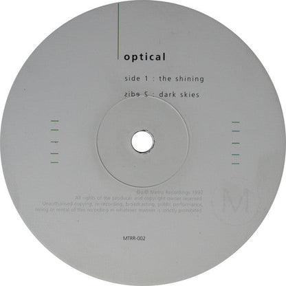 Optical - The Shining / Dark Skies (12" VINYL) | Very Good Plus (VG+) Generic