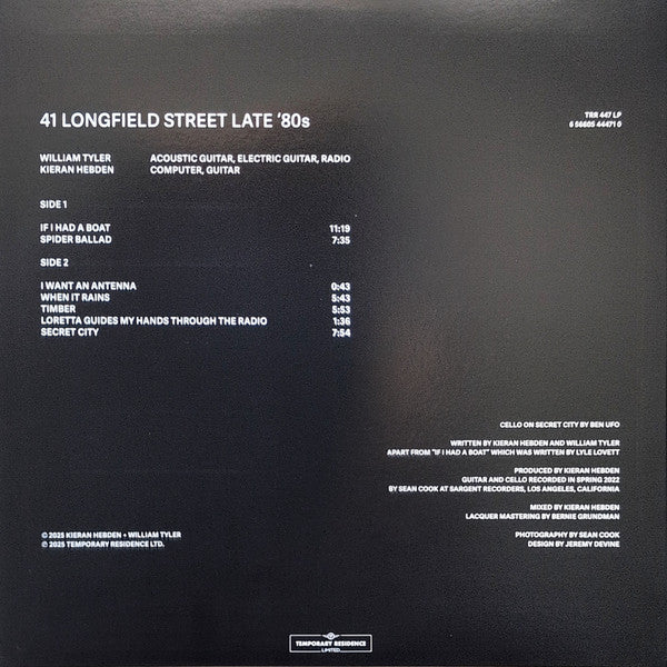 Kieran Hebden - 41 Longfield Street Late '80s (VINYL) | Mint (M) Mint (M)
